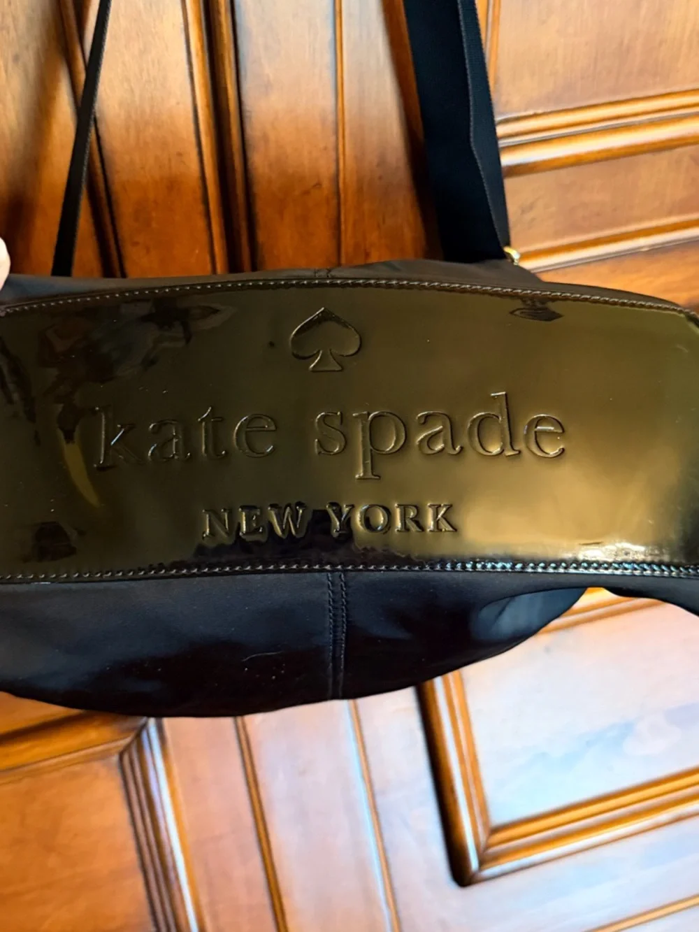 Kate Spade Black Nylon Diaper Bag & Changing Pad